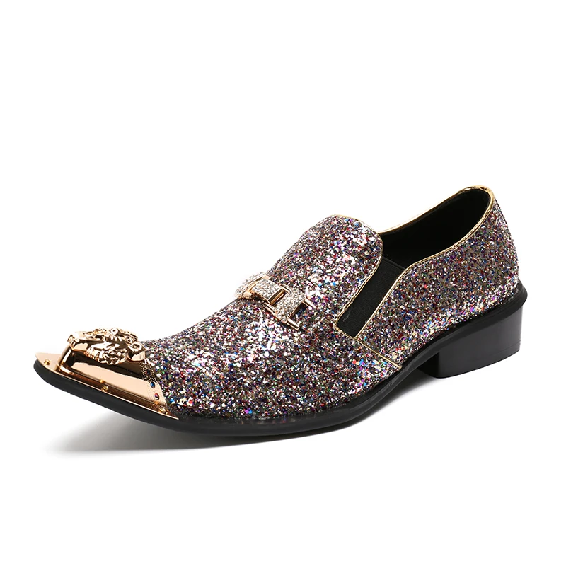 New Handmade Shinny Glitter Men Wedding shoes Fashion loafers Luxury party men shoes men's flats size US11
New Handmade Shinny Glitter Men Wedding shoes Fashion loafers Luxury party men shoes men's flats size US11