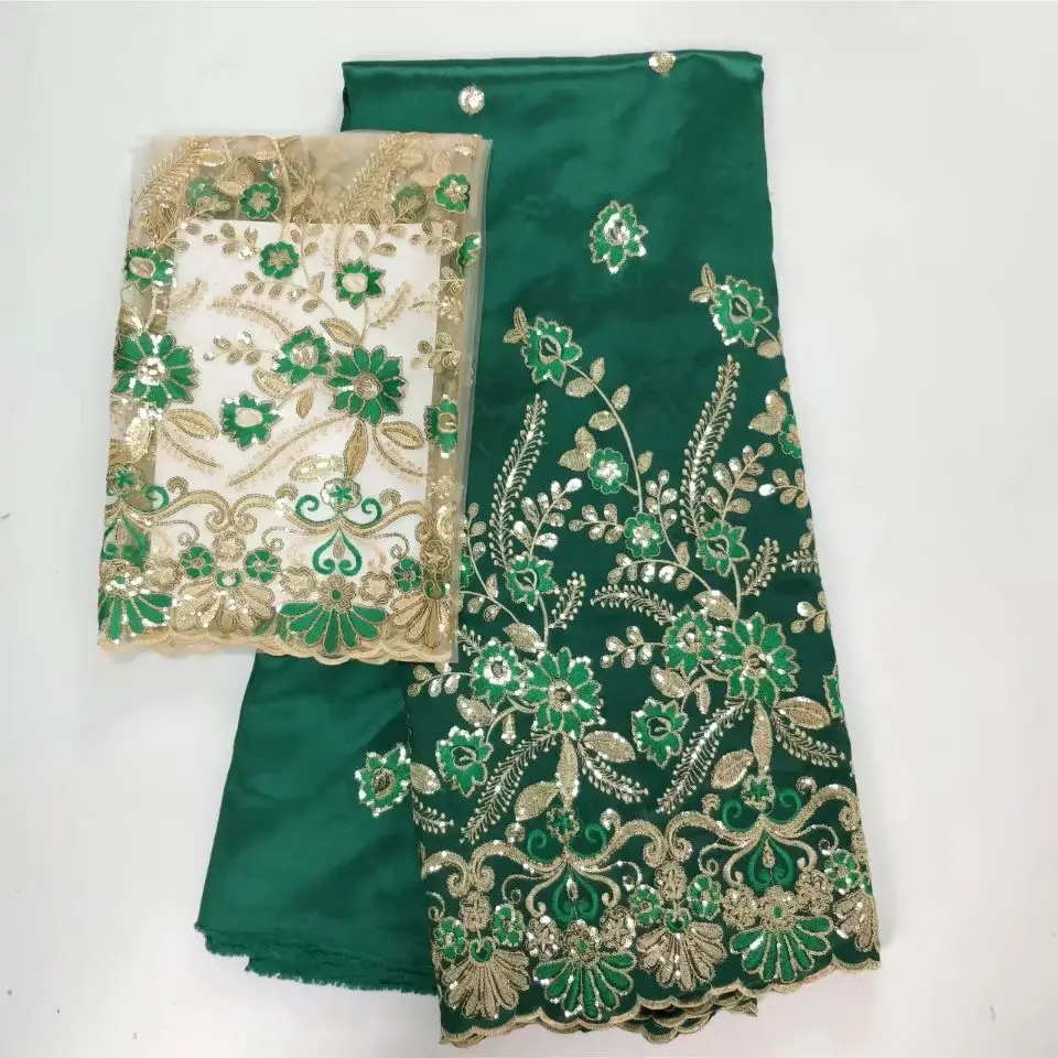 African George Fabric High Quality Indian GREEN Silk George Wrappers Hot Nigerian Lace Fabrics Set with Blouse for Wedding
African George Fabric High Quality Indian GREEN Silk George Wrappers Hot Nigerian Lace Fabrics Set with Blouse for Wedding