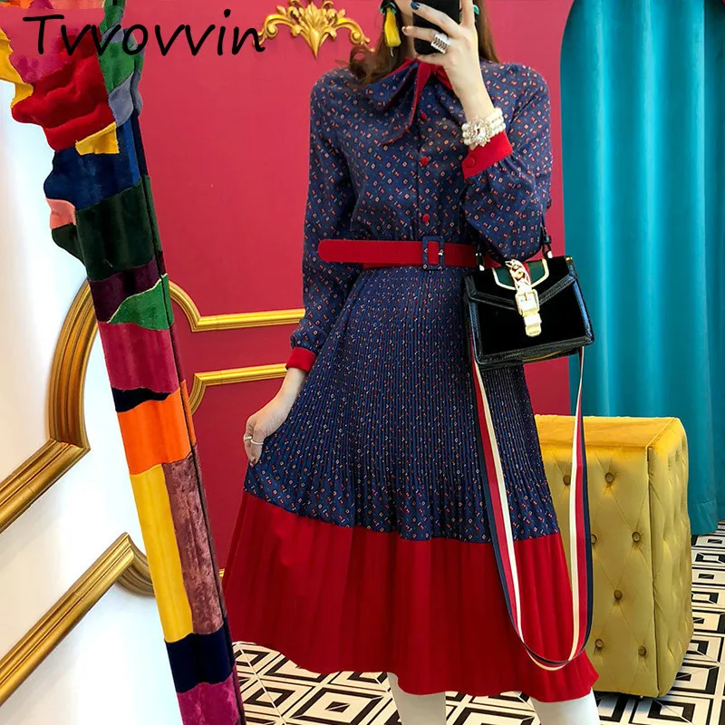 TVVOVVIN 2019 Spring New Korean Style Women Dress Fashion Casual Wild Bow Dress Female Long Sleeve Print Women V879
TVVOVVIN 2019 Spring New Korean Style Women Dress Fashion Casual Wild Bow Dress Female Long Sleeve Print Women V879