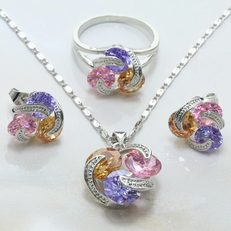 Otogo Transing 2019 Multicolor Rainbow Cubic Zirconia Silver Color Jewelry Sets For Women Earrings/Necklace/Pendant/Ring H025
Otogo Transing 2019 Multicolor Rainbow Cubic Zirconia Silver Color Jewelry Sets For Women Earrings/Necklace/Pendant/Ring H025