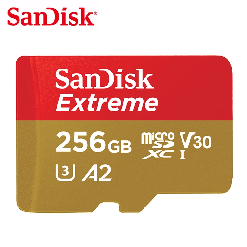 

SanDisk Extreme Memory Card 128GB 64GB MicroSD Card 256GB TF Flash Card 32GB U3 Class10 SDHC SDXC A1/A2 V30 4K Full HD 160MB/s