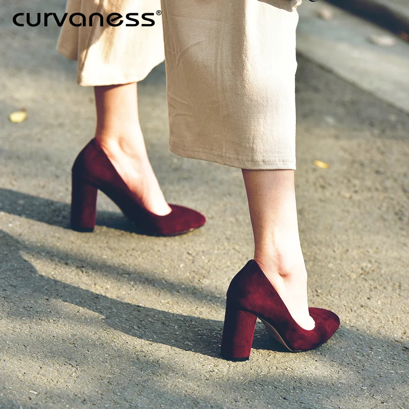 Curvaness Spring And Autumn Thick With Round Head Shallow Mouth Leather Women's Shoes Office Ladies Dress Shoes High Heel
Curvaness Spring And Autumn Thick With Round Head Shallow Mouth Leather Women's Shoes Office Ladies Dress Shoes High Heel