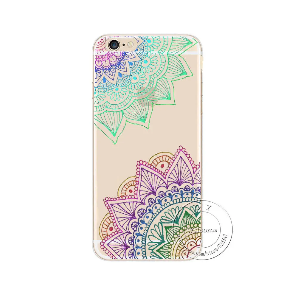 Phone Case For iPhone 8 X 5 5S SE 6 6S 7 Plus 8Plus Rainbow Mandala Painted Clear transparent Plastic Back Cover Capa
Phone Case For iPhone 8 X 5 5S SE 6 6S 7 Plus 8Plus Rainbow Mandala Painted Clear transparent Plastic Back Cover Capa