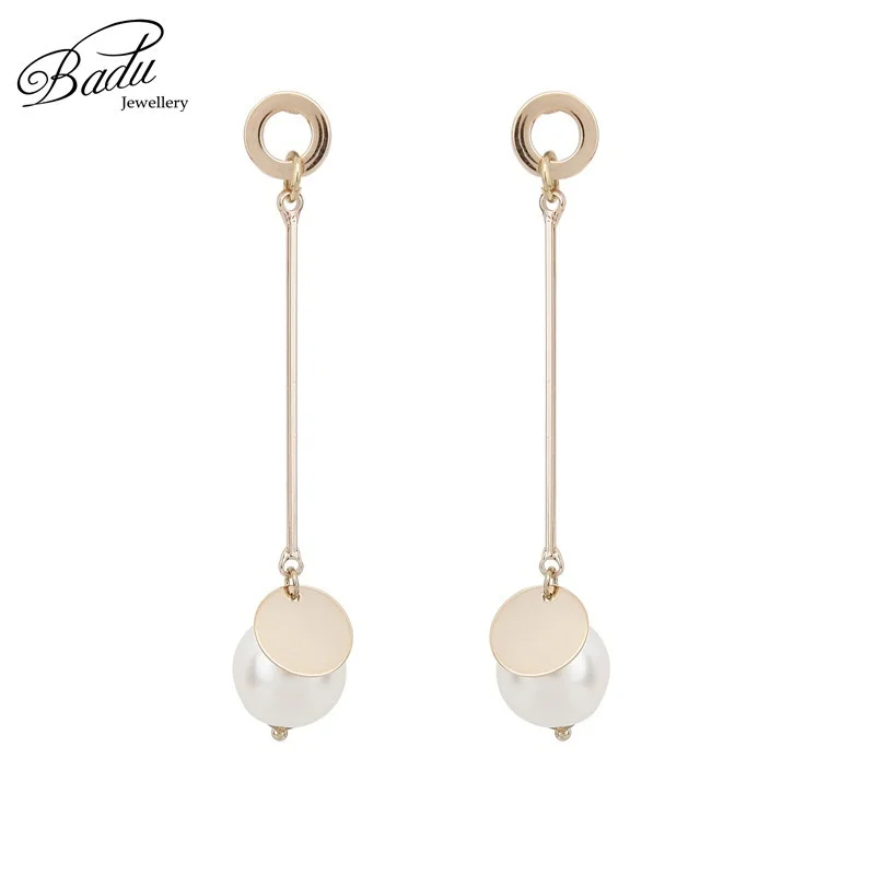 Badu Handmade Women Personality Simulated Pearl Pendant Gold Long Stud Earring Jewelry for Christmas Halloween Black Friday
Badu Handmade Women Personality Simulated Pearl Pendant Gold Long Stud Earring Jewelry for Christmas Halloween Black Friday