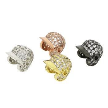 Tiny Cap Hat Helmet Charm Micro Pave White Clear CZ Zircon Side Drill Hole Spacer Bead Connector Charms For Jewelry DIY
Tiny Cap Hat Helmet Charm Micro Pave White Clear CZ Zircon Side Drill Hole Spacer Bead Connector Charms For Jewelry DIY