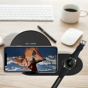 2 in 1 10W Fast Charging QI Wireless Charger Pad For smart Phone & Samsung Watch Desktop charger for phone iwatch 2 3 4 charger
2 in 1 10W Fast Charging QI Wireless Charger Pad For smart Phone & Samsung Watch Desktop charger for phone iwatch 2 3 4 charger