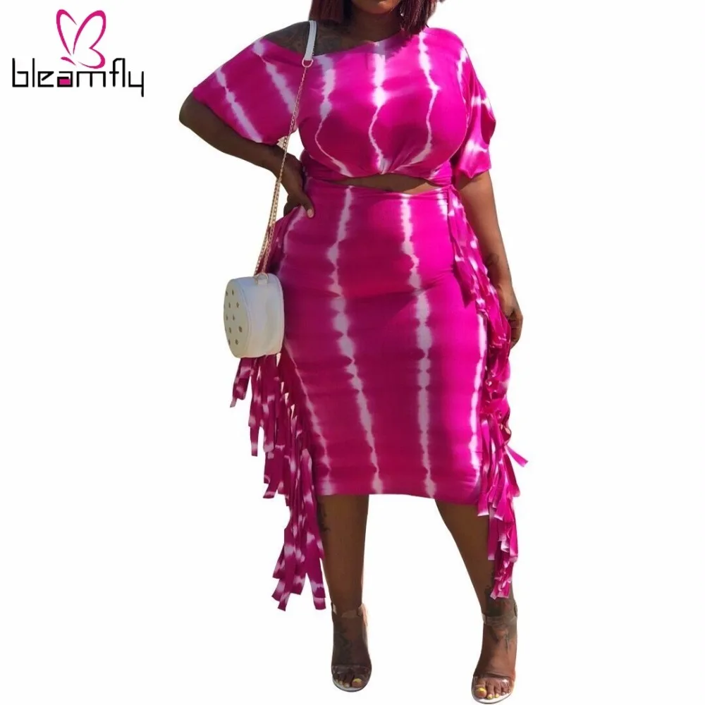 Sexy 2 Piece Set Women Off One Shoulder Crop Top+Bodycon Midi Skirts Striped Printed Tassel Outfits Ladies Autumn Matching Sets
Sexy 2 Piece Set Women Off One Shoulder Crop Top+Bodycon Midi Skirts Striped Printed Tassel Outfits Ladies Autumn Matching Sets