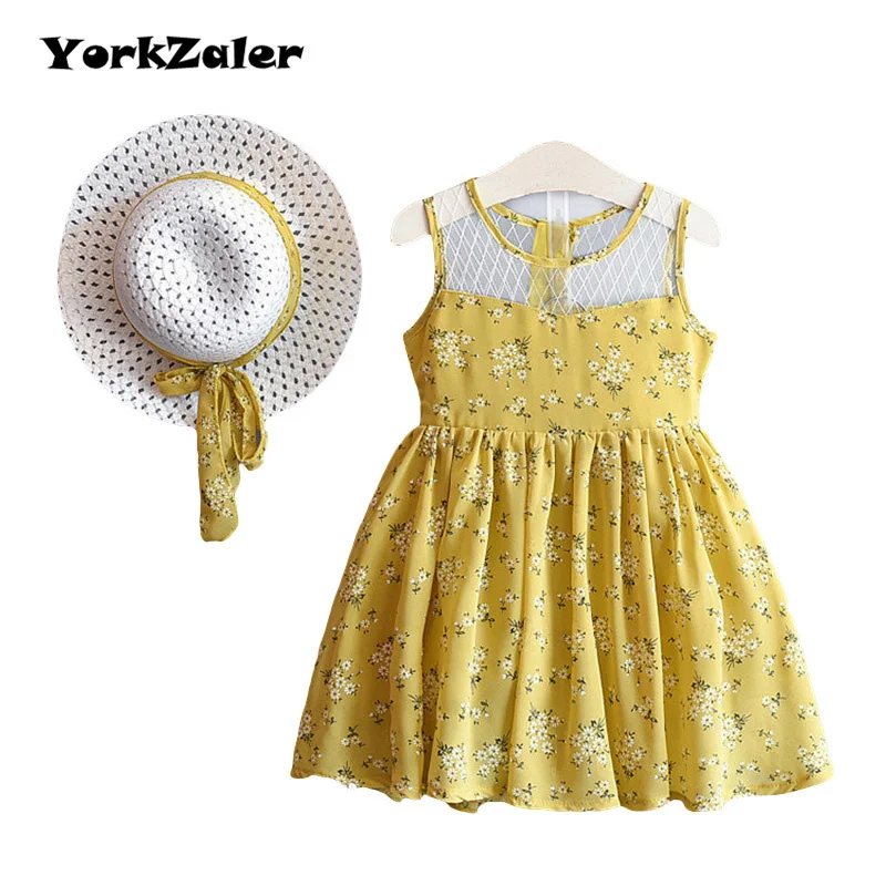 YorkZaler 2 PCS/set Summer Girls Dress With Hat Sleeveless Mesh A-Line Kids Dress Sundress With Sun Hat Baby Girl Clothes
YorkZaler 2 PCS/set Summer Girls Dress With Hat Sleeveless Mesh A-Line Kids Dress Sundress With Sun Hat Baby Girl Clothes