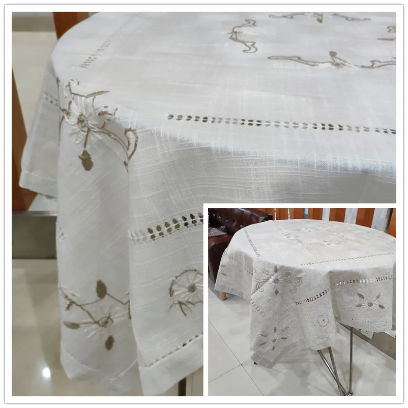JUYANG Handmade craft tablecloth. Exquisite cotton and linen embroidered tablecloth. White decorative tablecloth.
JUYANG Handmade craft tablecloth. Exquisite cotton and linen embroidered tablecloth. White decorative tablecloth.