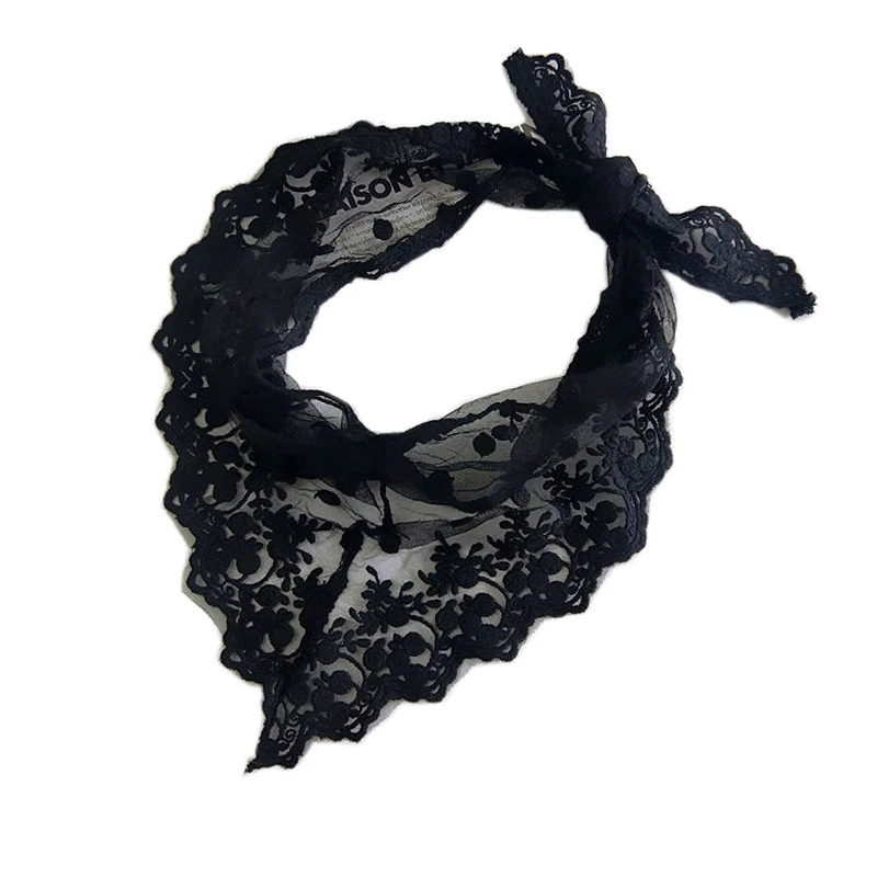Fashion Black White Lace Hair Scarf Women Triangle Kerchief Solid Headband Scarfs Female 85*35cm Neckerchief Scarves For Ladies
Fashion Black White Lace Hair Scarf Women Triangle Kerchief Solid Headband Scarfs Female 85*35cm Neckerchief Scarves For Ladies