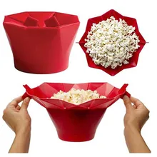 New Popcorn Microwave Foldable Red Silicone High Quality Kitchen Easy Tools DIY Popcorn Bucket Bowl Maker New Popcorn Microwave Foldable Red Silicone High Quality Kitchen Easy Tools DIY Popcorn Bucket Bowl Maker