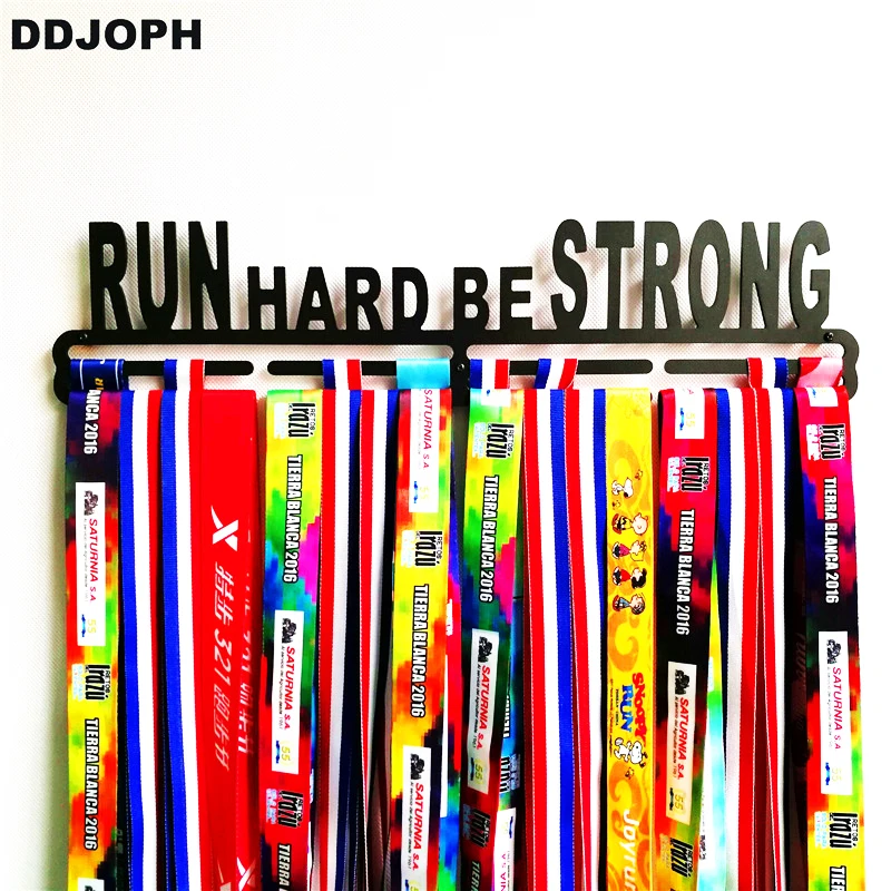DDJOPH medal hanger Runner medal display rack Run hard be strong Sport medal hanger for running 
DDJOPH medal hanger Runner medal display rack Run hard be strong Sport medal hanger for running