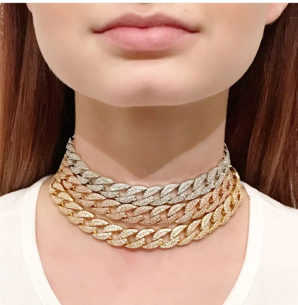 jankelly three color Statement Cuban Link Chain Choker Necklace adjust Women Wedding Bijoux Wholesale free shipping
jankelly three color Statement Cuban Link Chain Choker Necklace adjust Women Wedding Bijoux Wholesale free shipping