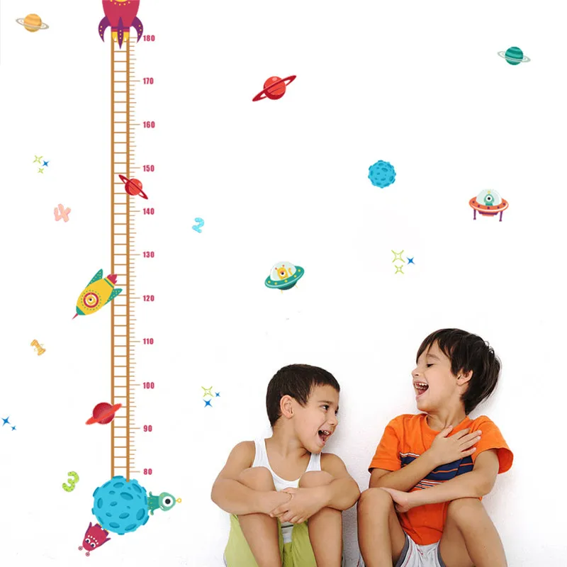 Outer Space Planet Rocket Height Measure Wall Stickers For Kids Room Decal Baby Nursery Room PVC Car
Outer Space Planet Rocket Height Measure Wall Stickers For Kids Room Decal Baby Nursery Room PVC Car