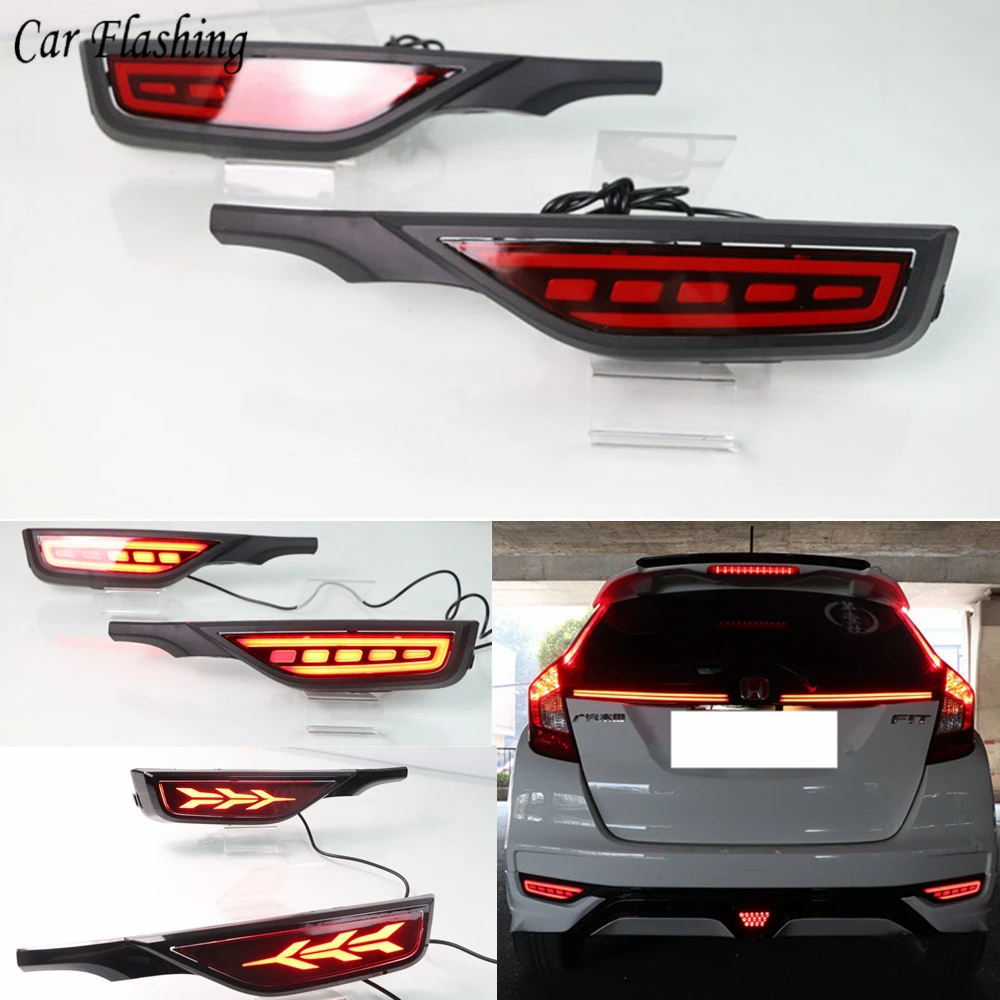 2PCS Rear Brake Light 12V Car LED Rear Fog Lamp Rear Bumper Light Flowing Turn Signal Reflector For Honda Fit Jazz 2018 2019
2PCS Rear Brake Light 12V Car LED Rear Fog Lamp Rear Bumper Light Flowing Turn Signal Reflector For Honda Fit Jazz 2018 2019