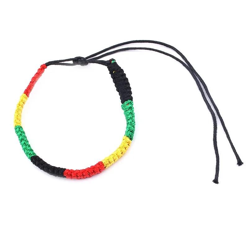 

1pcs Ethnic Rasta Colorful Braid Silk Cord Friendship Bracelet Handmade Bracelet Jewelry