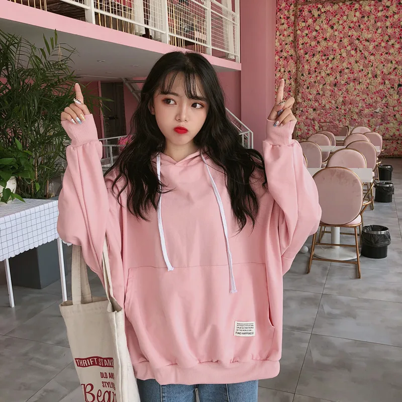 2019 Chic Solid Oversized Hoodie Women O-neck Female Spring Autumn Casual Long Sleeve Pullovers Hooded Sweatshirts kawaii
2019 Chic Solid Oversized Hoodie Women O-neck Female Spring Autumn Casual Long Sleeve Pullovers Hooded Sweatshirts kawaii