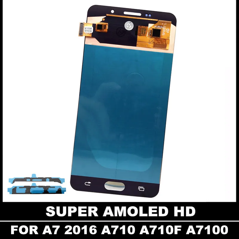 Супер AMOLED LCDS экран для Samsung Galaxy A7 2016 дисплей A710 A7100 A710F A710M телефон LCD сборка Замена