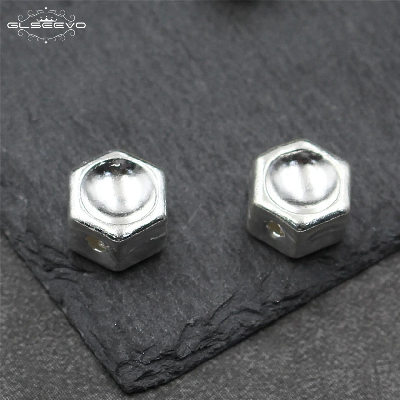 1pcs 925 Sterling Silver DIY Bracelet Necklace Spacer Bead Geometry Hexagon Beads Hexagram Star For Jewelry Making XA0085 | Украшения и