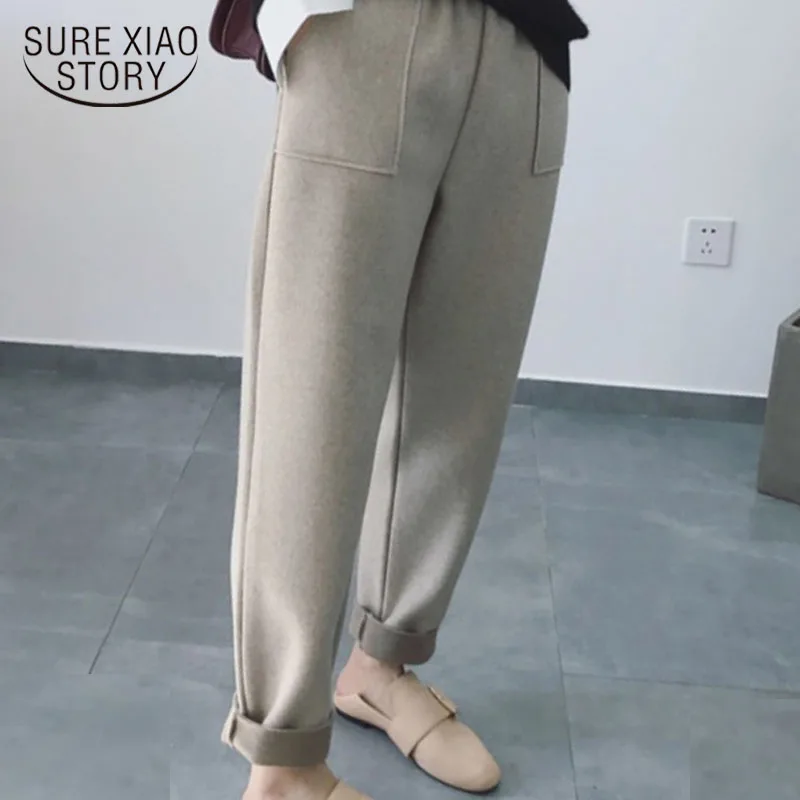 Fashion women pants loose pockets new 2018 winter women trousers female casual wool women solid black harem pants 1788 50
Fashion women pants loose pockets new 2018 winter women trousers female casual wool women solid black harem pants 1788 50