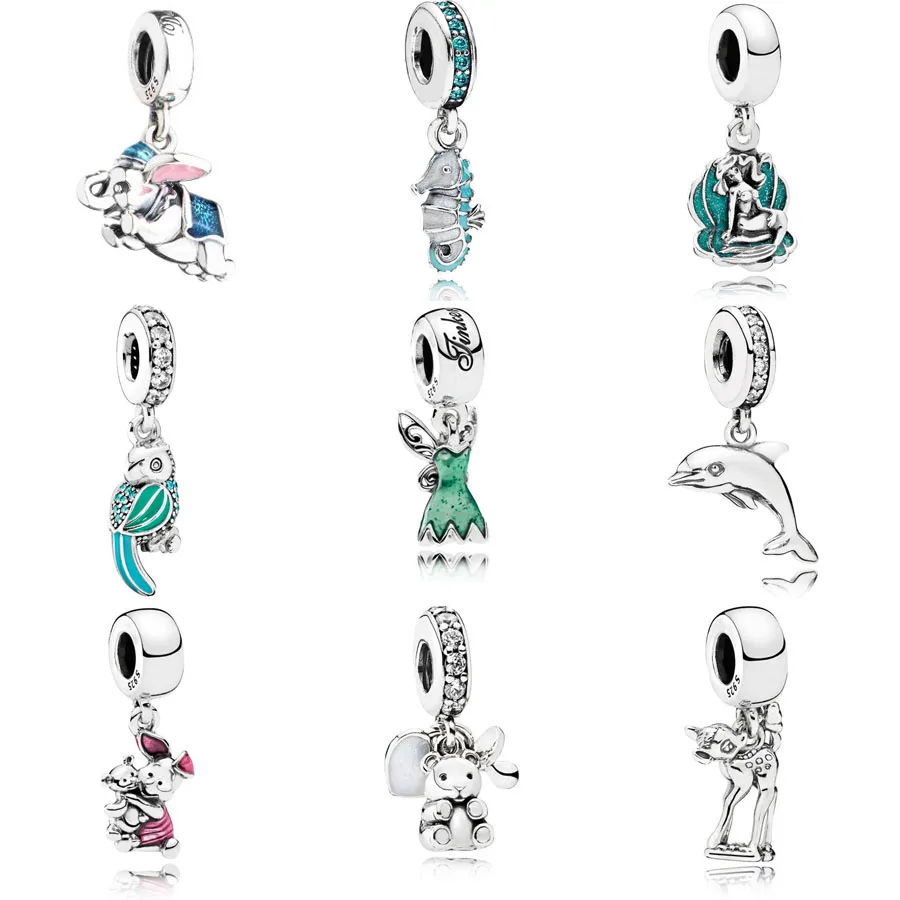 Fit Pandora Bracelet Bead Necklace 100% 925 Sterling Silver Charm Dumbo Dolphin Hippo Parrot Pendant Pendant DIY Jewelry
Fit Pandora Bracelet Bead Necklace 100% 925 Sterling Silver Charm Dumbo Dolphin Hippo Parrot Pendant Pendant DIY Jewelry