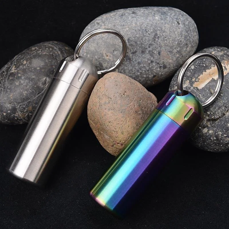 Stainless Steel medicine pill cases Portable outdoor waterproof storage cigarette matches EDC first aid survival storage bottle
Stainless Steel medicine pill cases Portable outdoor waterproof storage cigarette matches EDC first aid survival storage bottle