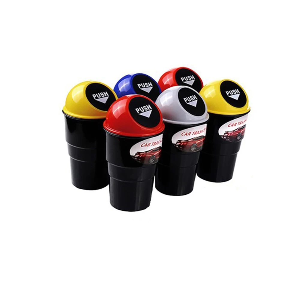 Car Trash Garbage Can Auto Dust Case Holder Bin box Carstyling Cover Black Plastic Ashtray Container | Автомобили и мотоциклы