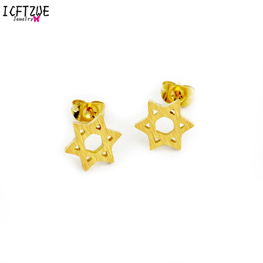 ICFTZWE Vintage Stainless Steel Pendientes Mujer Jewish Star of David Kids Earrings For Women Gold Colour Oorbellen
ICFTZWE Vintage Stainless Steel Pendientes Mujer Jewish Star of David Kids Earrings For Women Gold Colour Oorbellen