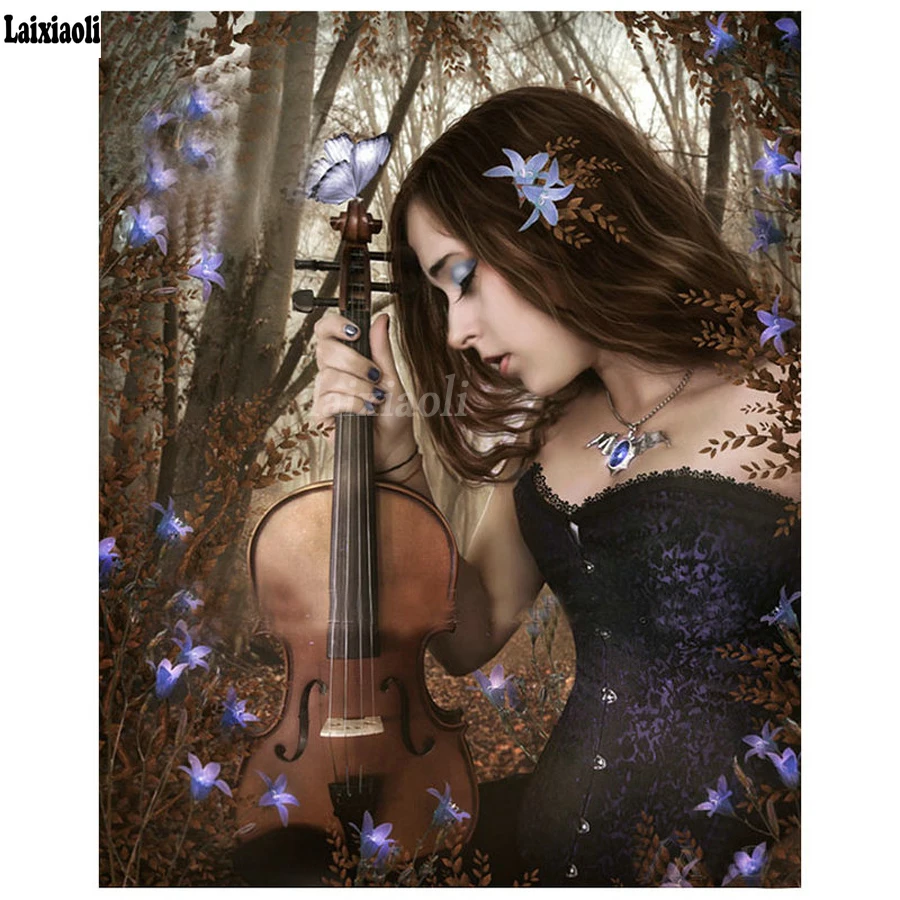 Diamond Embroidery Woman,violin full Square round Rhinestones Diy 5d Diamond Painting butterfly girl Cross Stitch Mosaic decor
Diamond Embroidery Woman,violin full Square round Rhinestones Diy 5d Diamond Painting butterfly girl Cross Stitch Mosaic decor