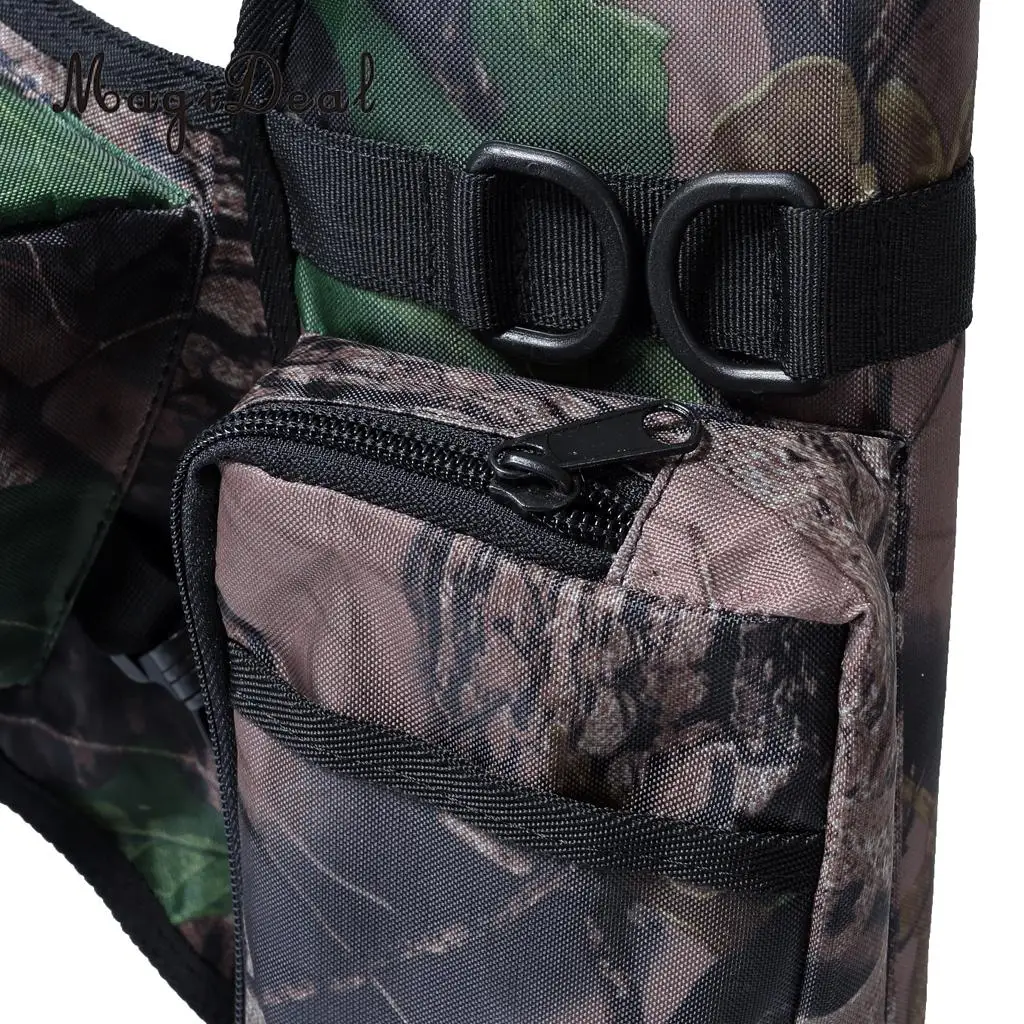 MagiDeal Archery 3 Tubes Arrow Quiver Holder Belt Waist Back Side Quiver Recurve Bow Hunting Camo