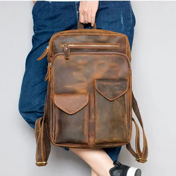 High quality Durable Horse Oli Genuine Leather Men's real Leather Shoulder Bag Travel Waterproof Backpack Head Cream Leather Bag
High quality Durable Horse Oli Genuine Leather Men's real Leather Shoulder Bag Travel Waterproof Backpack Head Cream Leather Bag