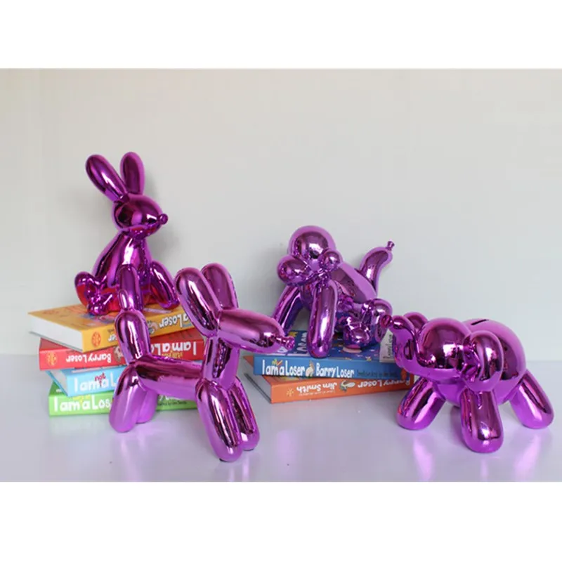 Metal Plating Balloon Dog Statue Animals Monkey Elephant Money Box Rabbit Figurine Ceramic Art Craft Home Decor Ornament R1293
Metal Plating Balloon Dog Statue Animals Monkey Elephant Money Box Rabbit Figurine Ceramic Art Craft Home Decor Ornament R1293