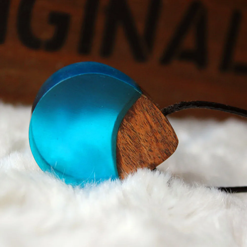 Fashion Water droplets shape Blue resin wood pendant necklace For Womens Handmade Necklace Dropshipping
Fashion Water droplets shape Blue resin wood pendant necklace For Womens Handmade Necklace Dropshipping