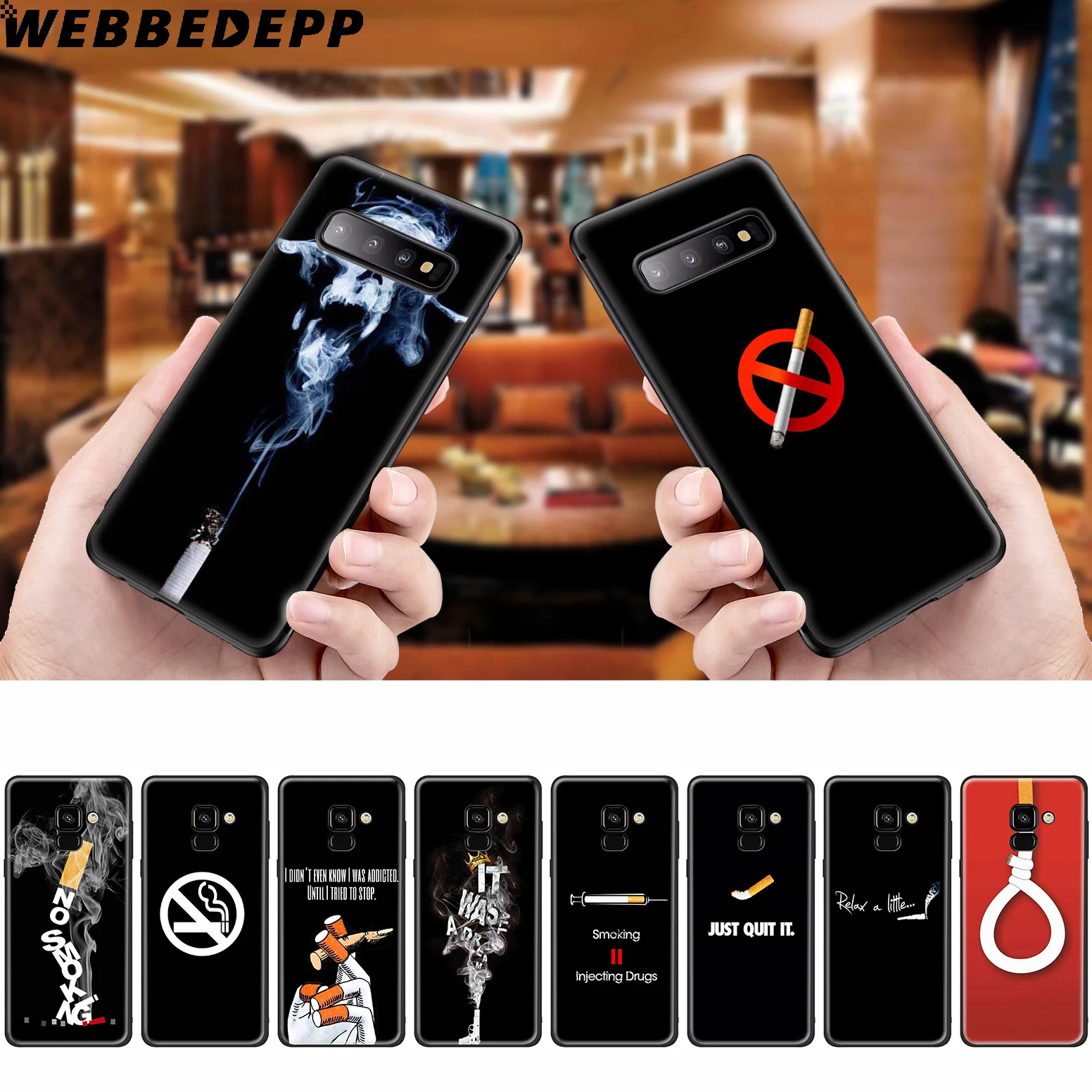 WEBBEDEPP NO SMOKING Cigarette Silicone Case for Samsung Galaxy A3 A5 A6 A7 A8 A9 A10 A20 A30 A40 A50 A70 M10 M20 M30
WEBBEDEPP NO SMOKING Cigarette Silicone Case for Samsung Galaxy A3 A5 A6 A7 A8 A9 A10 A20 A30 A40 A50 A70 M10 M20 M30