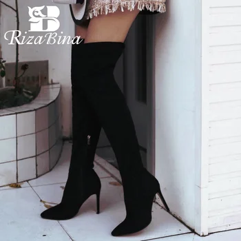 RIZABINA Plus Size 32-46 Sexy Ladies Over The Knee Boots Thin Heels Zipper Pointed Toe Autumn Winter Shoes For Women Footwear
RIZABINA Plus Size 32-46 Sexy Ladies Over The Knee Boots Thin Heels Zipper Pointed Toe Autumn Winter Shoes For Women Footwear