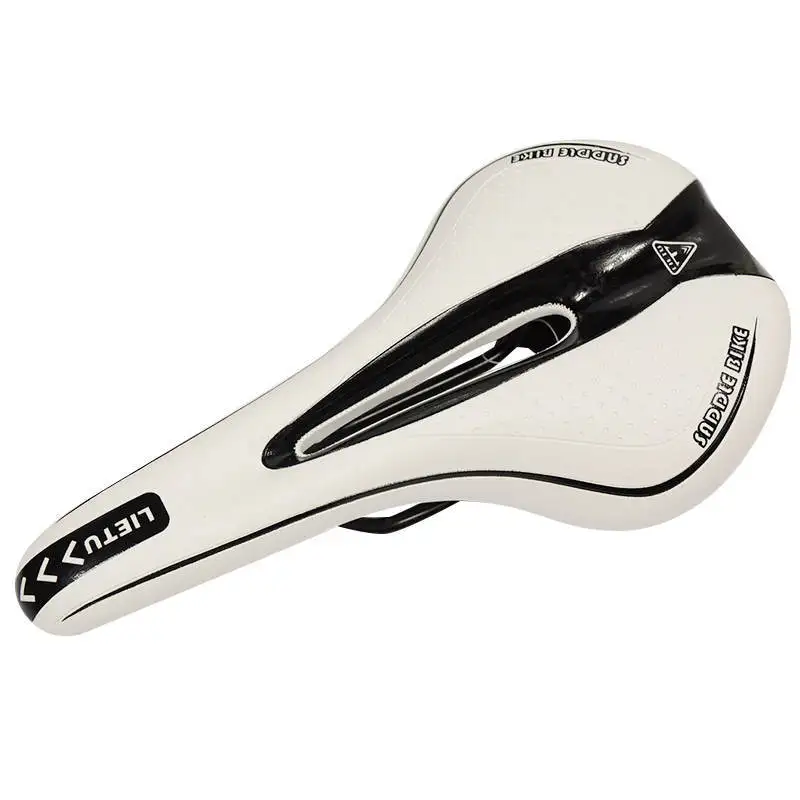 1xNew 2017 MTB Mountain Bike Bicycle Cycling PV Leather Skidproof Saddle Seat Cushion Cool Hollow Racing Saddle Free Shipping (7)