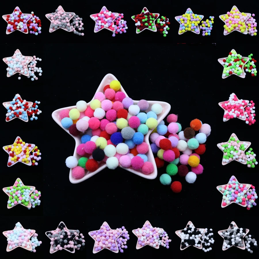 400pcs/bag Sequins Pompom Ball Fur Ball Plush Mixed Color Creative Kids Handmade Material Glitter Foam Ball DIY Craft Supplies
400pcs/bag Sequins Pompom Ball Fur Ball Plush Mixed Color Creative Kids Handmade Material Glitter Foam Ball DIY Craft Supplies
