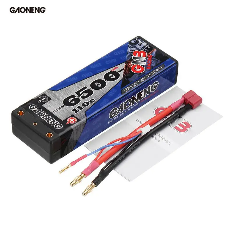 Gaoneng GNB 7.4V 6500mAh 110C 2S Rechargeable Lipo Battery T Plug For 1:10 RC Car Remote Control Models Spare Parts
Gaoneng GNB 7.4V 6500mAh 110C 2S Rechargeable Lipo Battery T Plug For 1:10 RC Car Remote Control Models Spare Parts