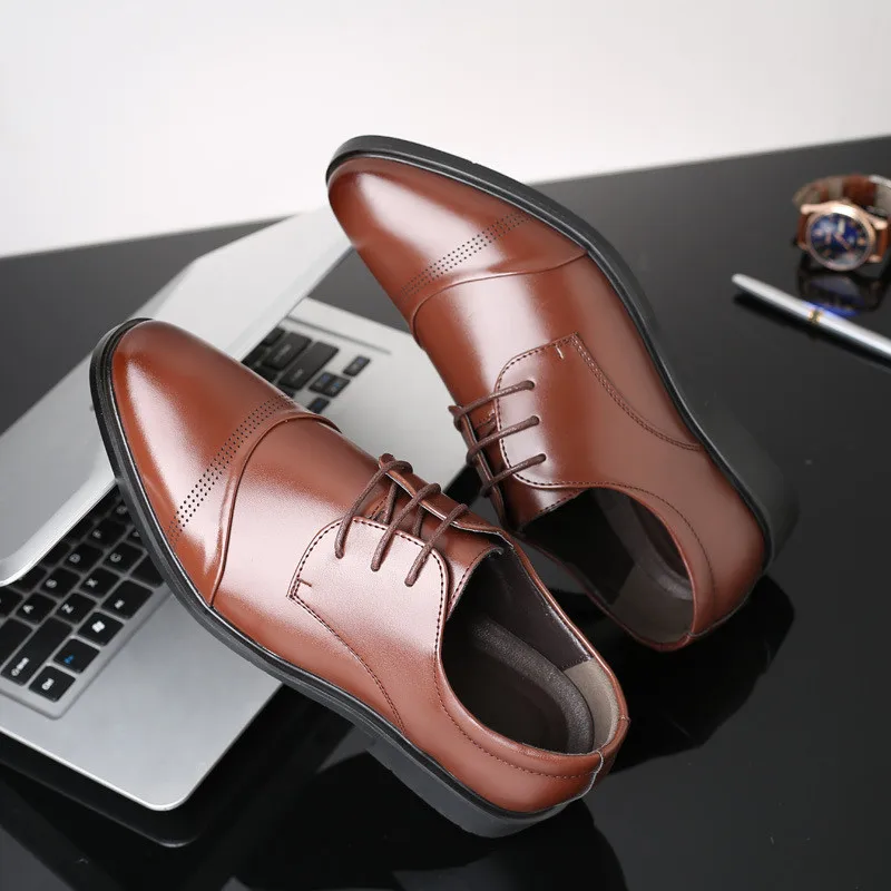 Size 37-48 Men Business Shoes Leather Pointed Toe High Quality Elegant Mens Black/Brown Oxford Shoes for Men Wedding Dress Shoes
Size 37-48 Men Business Shoes Leather Pointed Toe High Quality Elegant Mens Black/Brown Oxford Shoes for Men Wedding Dress Shoes