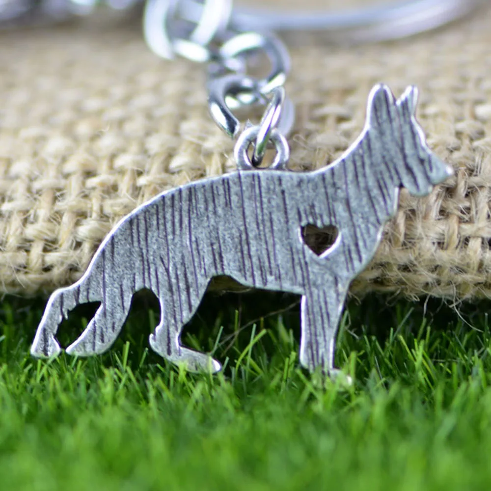 German Shepherd Dog Pendant Chains Keychain Animal Shape Silver Tone Metal Trendy Holder Keyring A039
German Shepherd Dog Pendant Chains Keychain Animal Shape Silver Tone Metal Trendy Holder Keyring A039
