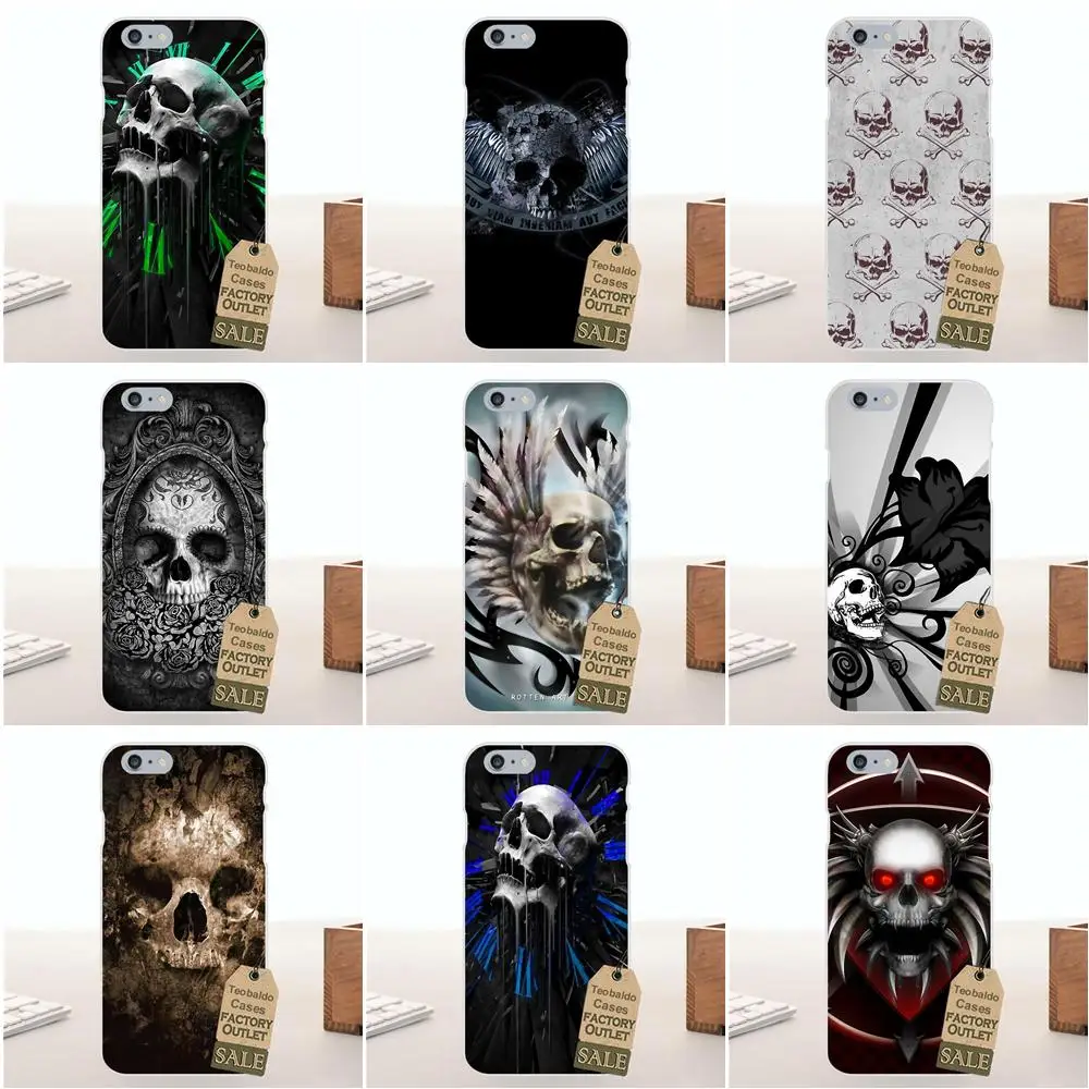 Для Huawei G7 G8 Honor 5A 5C 5X6 6X7 8 V8 Mate 9 P7 P8 P9 P10 Lite Plus Мягкий оригинальный череп украшенный