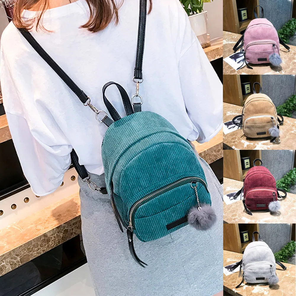 bolsa mochila feminina couro mini backpack Girl Hairball Corduroy School Bag Student Backpack Satchel Travel Shoulder Bag #smt
bolsa mochila feminina couro mini backpack Girl Hairball Corduroy School Bag Student Backpack Satchel Travel Shoulder Bag #smt