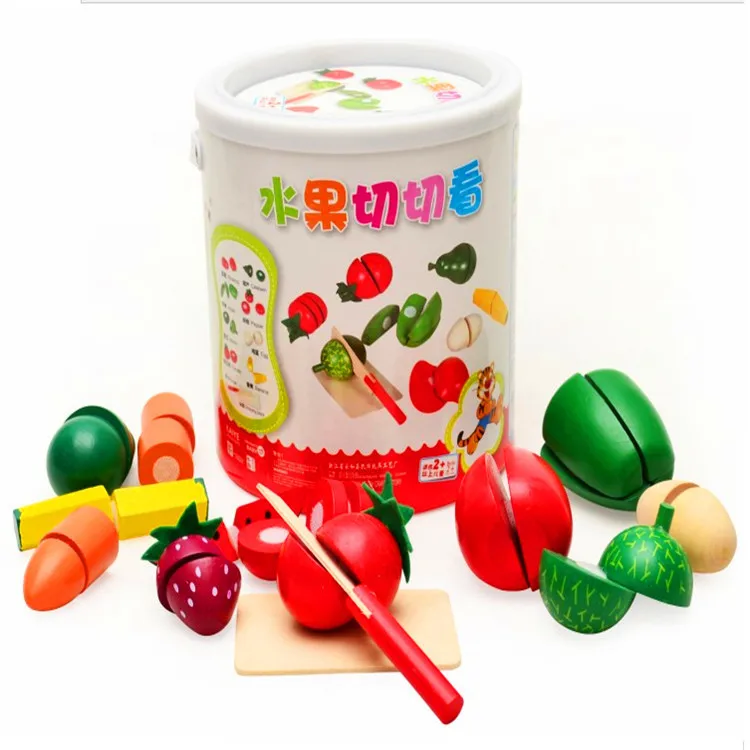 Wooden barrels simulation fruits and vegetables honestly see children's hands-on educational toys play house wooden toys gift
Wooden barrels simulation fruits and vegetables honestly see children's hands-on educational toys play house wooden toys gift