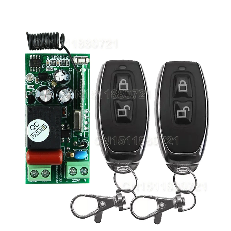 220V 1CH RF Wireless Remote Switch Wireless Light Lamp LED Switch Receiver & 2Transmitter 315/433 Remote ON OFF Controller
220V 1CH RF Wireless Remote Switch Wireless Light Lamp LED Switch Receiver & 2Transmitter 315/433 Remote ON OFF Controller