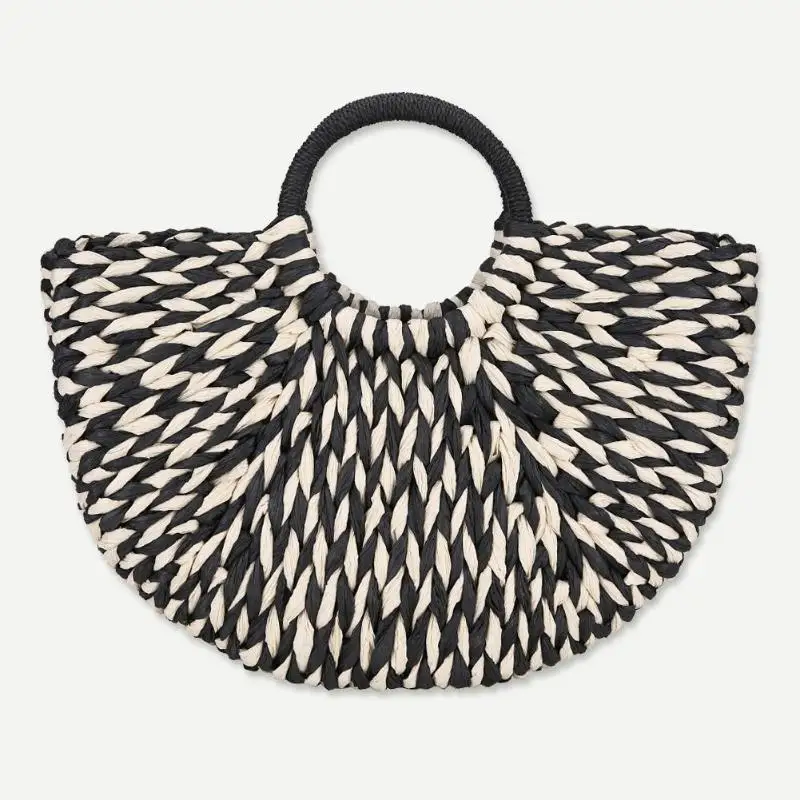 Straw Weaving Shoulder Handbags Summer Beach Women Casual Top-handle Bags Large Capacity Shopping Totes Wrapped Moon shaped Bag
Straw Weaving Shoulder Handbags Summer Beach Women Casual Top-handle Bags Large Capacity Shopping Totes Wrapped Moon shaped Bag