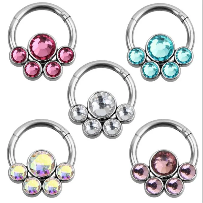 Trendy Stainless Steel White Crystal Nose Rings Hoop Body Piercing For Women Indian Nose Studs Body Piercing Jewelry Gifts
Trendy Stainless Steel White Crystal Nose Rings Hoop Body Piercing For Women Indian Nose Studs Body Piercing Jewelry Gifts
