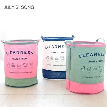 JULY'S SONG Cotton Linen Fabric Foldable Laundry Basket Portable Bags Kids Toy Dirty Clothes Storage Basket Organizer 35*40cm
JULY'S SONG Cotton Linen Fabric Foldable Laundry Basket Portable Bags Kids Toy Dirty Clothes Storage Basket Organizer 35*40cm
