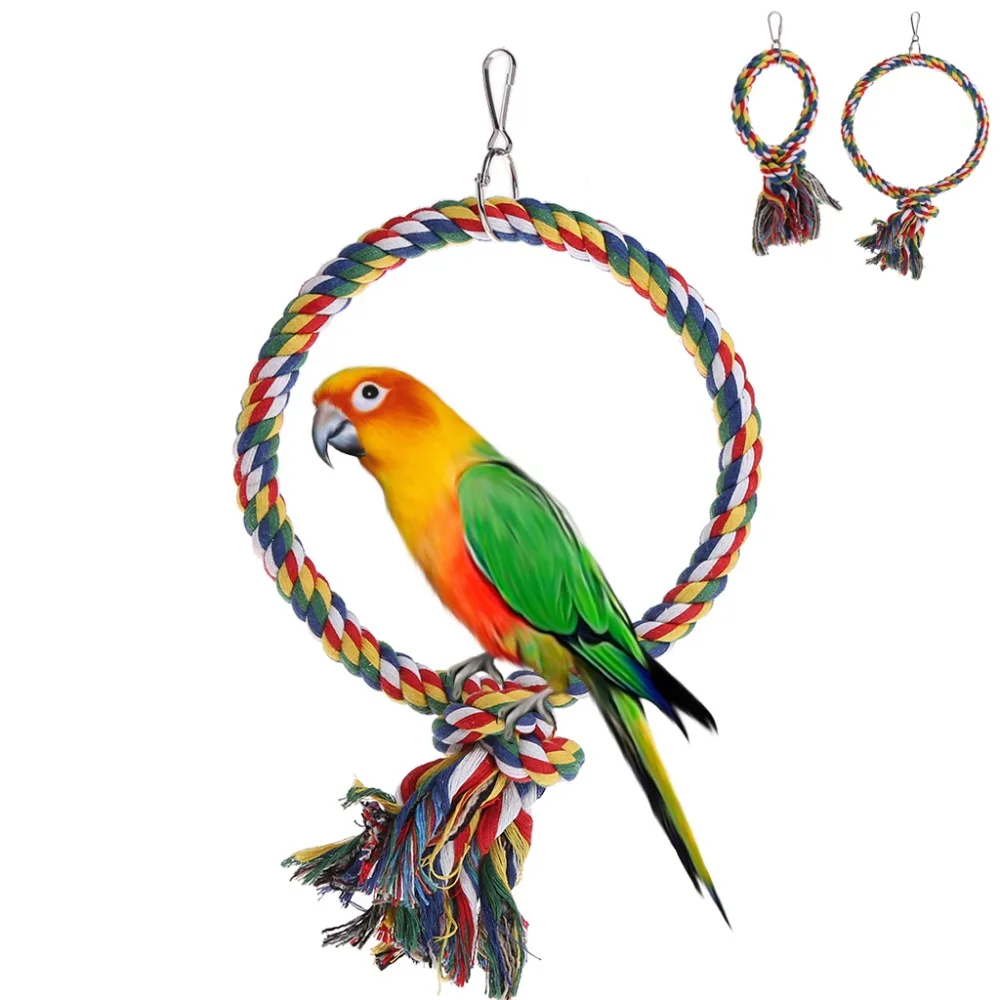 Cotton Rope Bird cage Nest Swing Pet Bird Parrot Swing Cage Toy Chew Bites For Parakeet Cockatiel Cockatoo Conure Dropshipping
Cotton Rope Bird cage Nest Swing Pet Bird Parrot Swing Cage Toy Chew Bites For Parakeet Cockatiel Cockatoo Conure Dropshipping