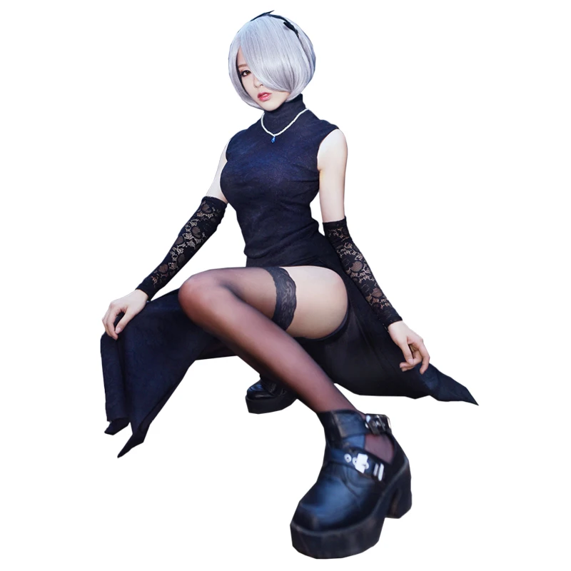 Game Anime NieR:Automata cosplay YoRHa No.2 Type B 2B Sexy cheongsam evening dress Halloween Party Female Woman Cosplay costume
Game Anime NieR:Automata cosplay YoRHa No.2 Type B 2B Sexy cheongsam evening dress Halloween Party Female Woman Cosplay costume