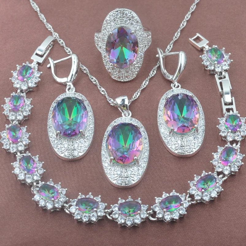 HOT Sale Multicolor Rainbow Zircon 925 Sterling Silver Jewelry Set For Women YZ0586
HOT Sale Multicolor Rainbow Zircon 925 Sterling Silver Jewelry Set For Women YZ0586